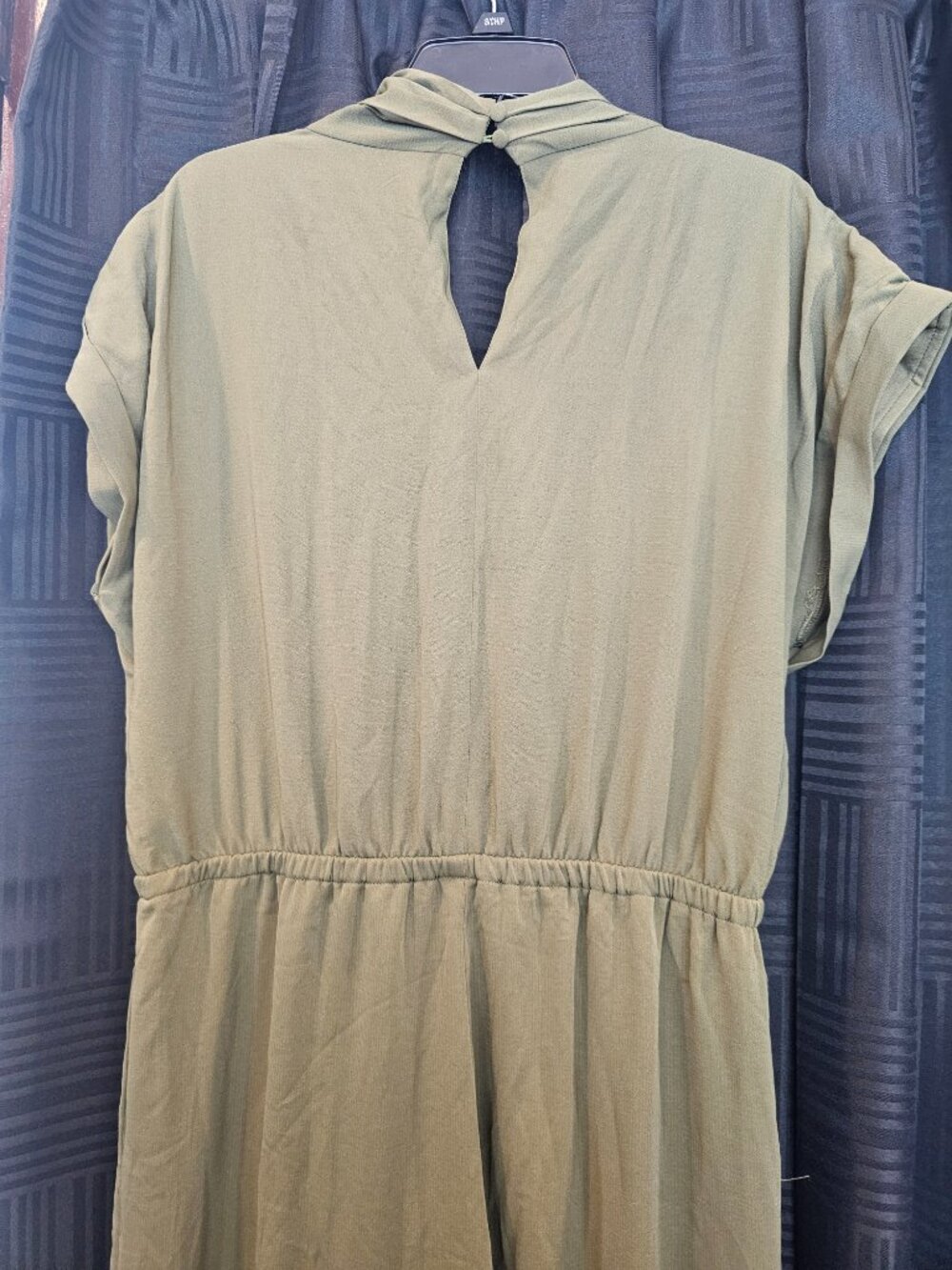 Lulu's Undeniable Success Olive Green Short Sleeve Wide-Leg Jumpsuit - Picture 6 of 11